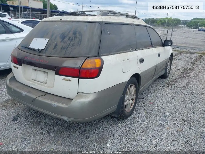 2001 Subaru Outback VIN: 4S3BH675817675013 Lot: 42497917