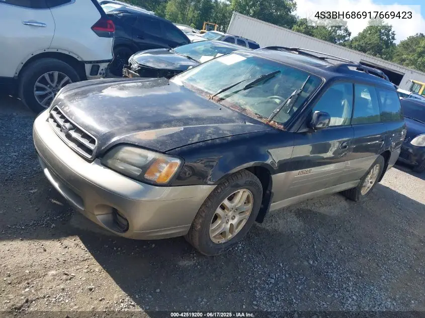 2001 Subaru Outback Limited VIN: 4S3BH686917669423 Lot: 42519200