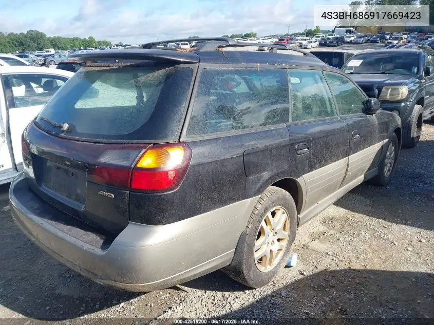 2001 Subaru Outback Limited VIN: 4S3BH686917669423 Lot: 42519200