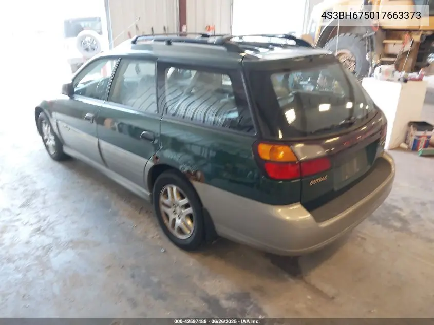 2001 Subaru Outback VIN: 4S3BH675017663373 Lot: 42597489