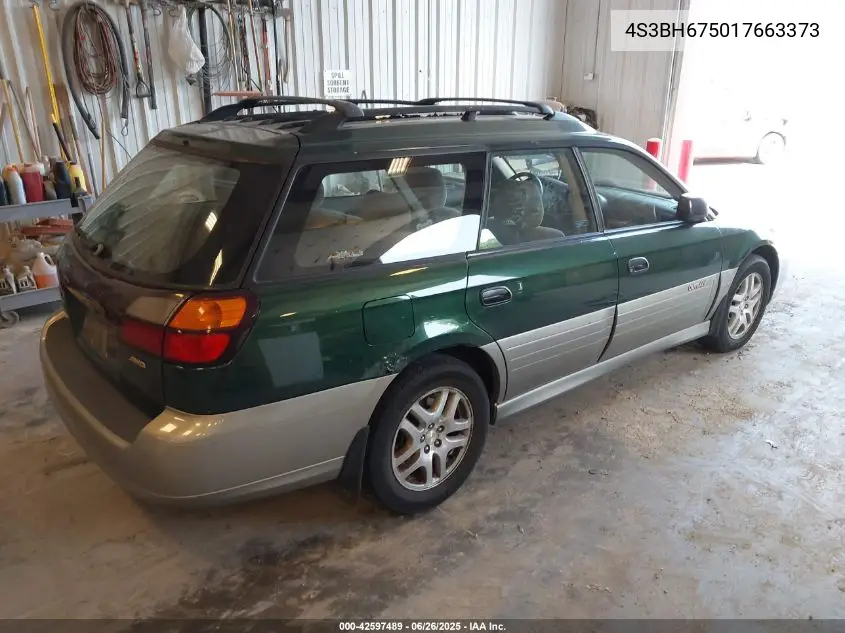 2001 Subaru Outback VIN: 4S3BH675017663373 Lot: 42597489