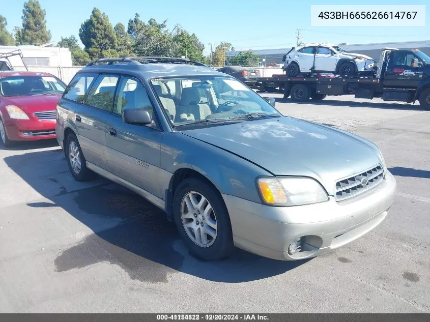 2002 Subaru Outback VIN: 4S3BH665626614767 Lot: 41154822