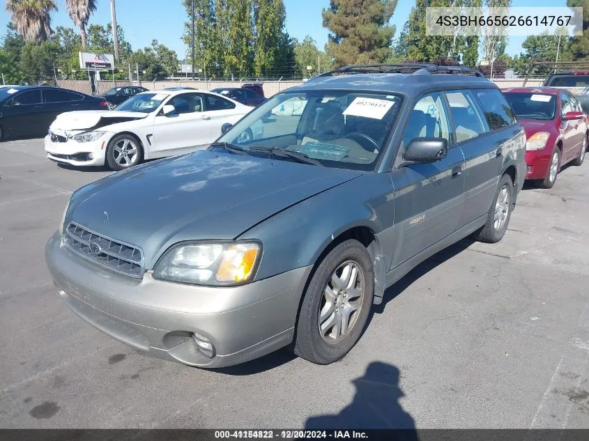 2002 Subaru Outback VIN: 4S3BH665626614767 Lot: 41154822