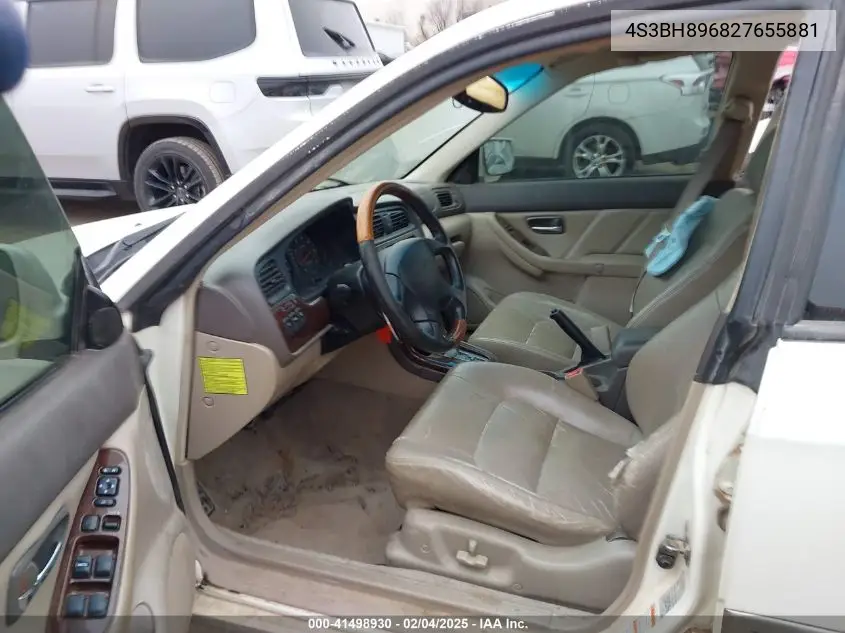 2002 Subaru Outback H6-3.0 Vdc VIN: 4S3BH896827655881 Lot: 41498930