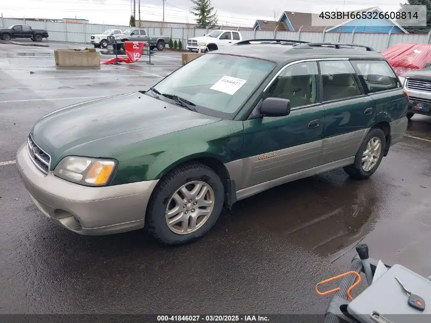 2002 Subaru Outback VIN: 4S3BH665326608814 Lot: 41846027
