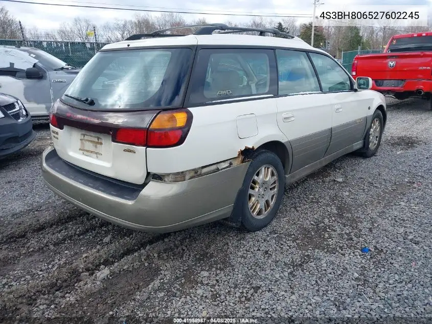 2002 Subaru Outback H6-3.0 L.l. Bean Edition VIN: 4S3BH806527602245 Lot: 41958987