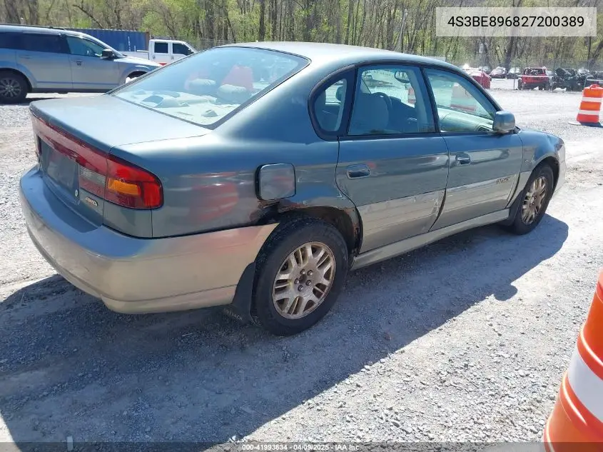 2002 Subaru Outback H6-3.0/H6-3.0 Vdc VIN: 4S3BE896827200389 Lot: 41993634