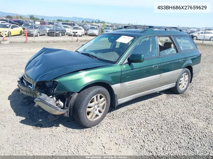 2002 Subaru Outback Limited VIN: 4S3BH686X27659629 Lot: 42045299