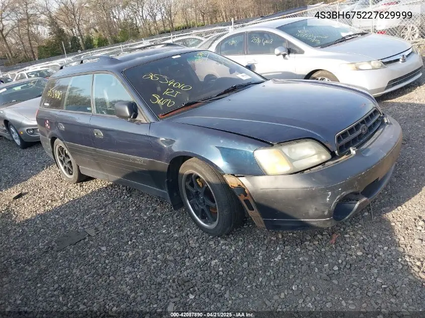 2002 Subaru Outback VIN: 4S3BH675227629999 Lot: 42087890