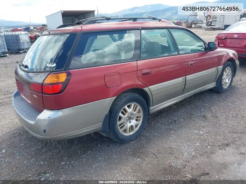 2002 Subaru Outback H6-3.0 L.l. Bean Edition VIN: 4S3BH806727664956 Lot: 42095688
