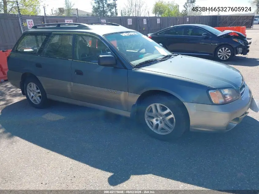 2002 Subaru Outback VIN: 4S3BH665327605924 Lot: 42175046