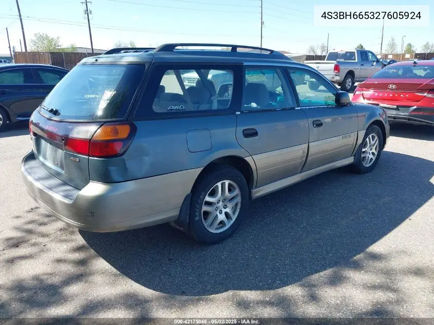 2002 Subaru Outback VIN: 4S3BH665327605924 Lot: 42175046