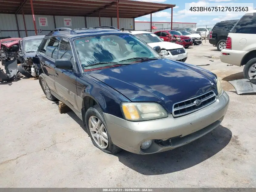 2002 Subaru Outback VIN: 4S3BH675127612563 Lot: 42218131