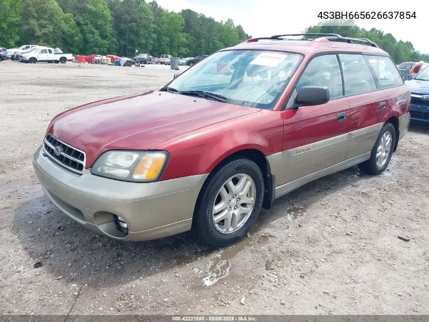2002 Subaru Outback VIN: 4S3BH665626637854 Lot: 42221050