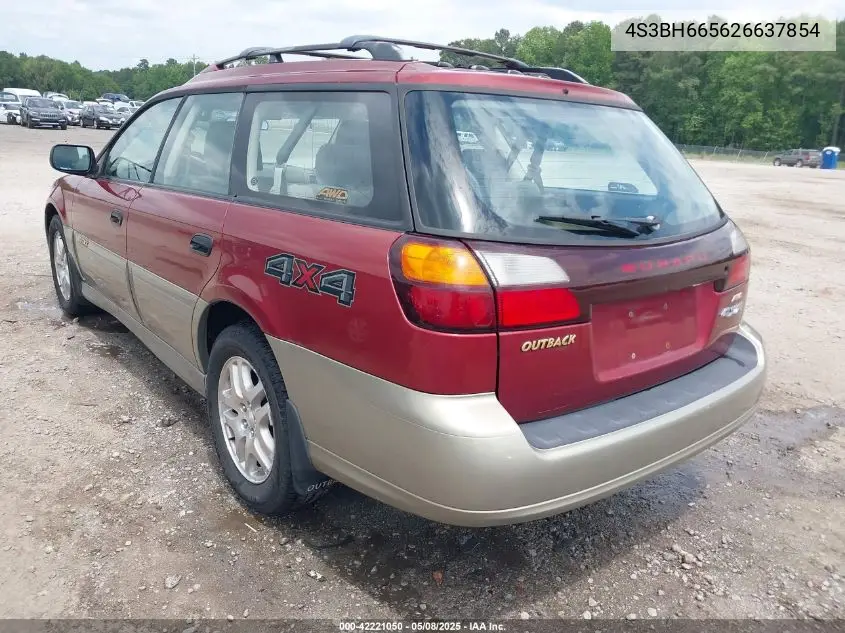 2002 Subaru Outback VIN: 4S3BH665626637854 Lot: 42221050