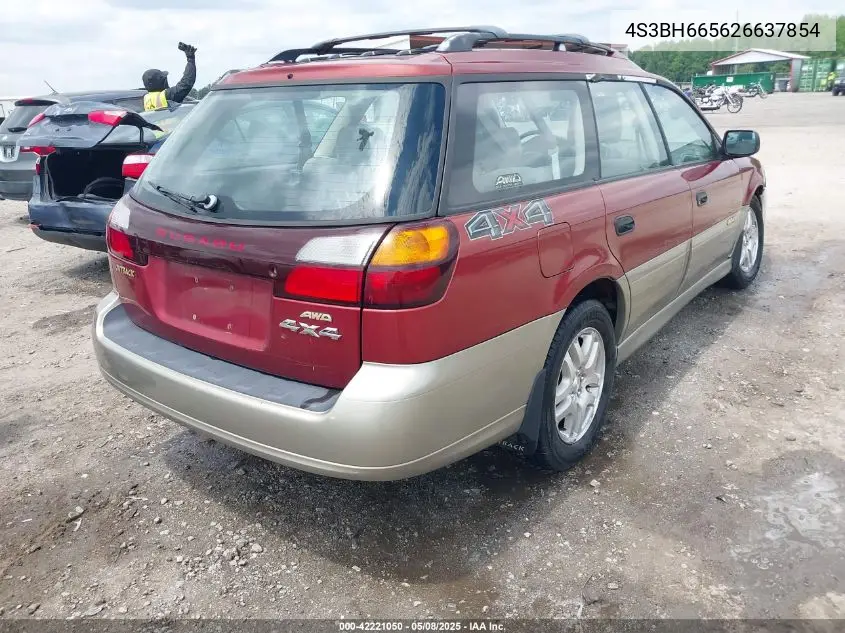 2002 Subaru Outback VIN: 4S3BH665626637854 Lot: 42221050