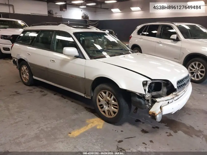 2002 Subaru Outback H6-3.0 Vdc VIN: 4S3BH896127649484 Lot: 42351392