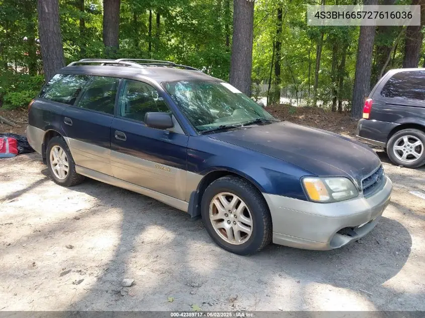 2002 Subaru Outback VIN: 4S3BH665727616036 Lot: 42389717