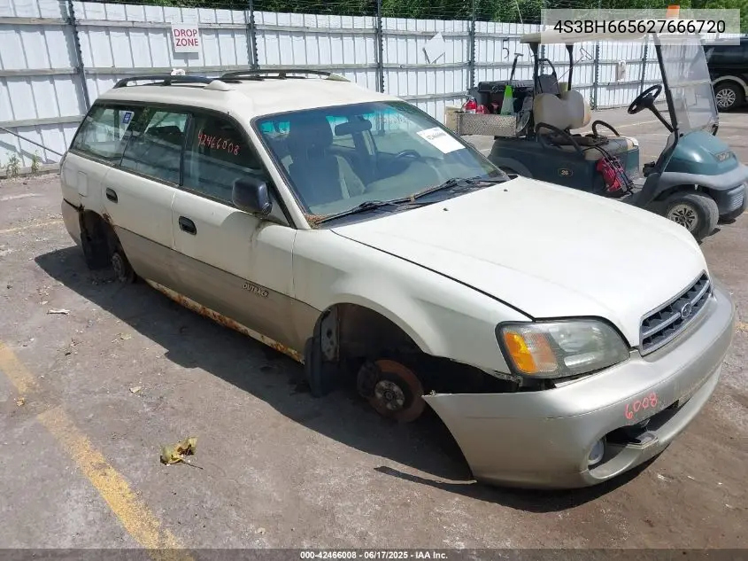 2002 Subaru Outback VIN: 4S3BH665627666720 Lot: 42466008