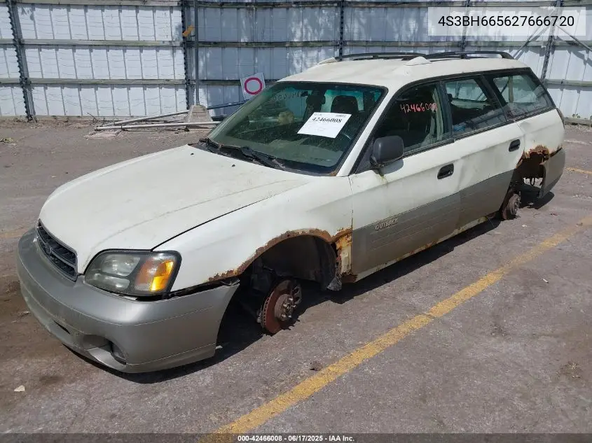 2002 Subaru Outback VIN: 4S3BH665627666720 Lot: 42466008