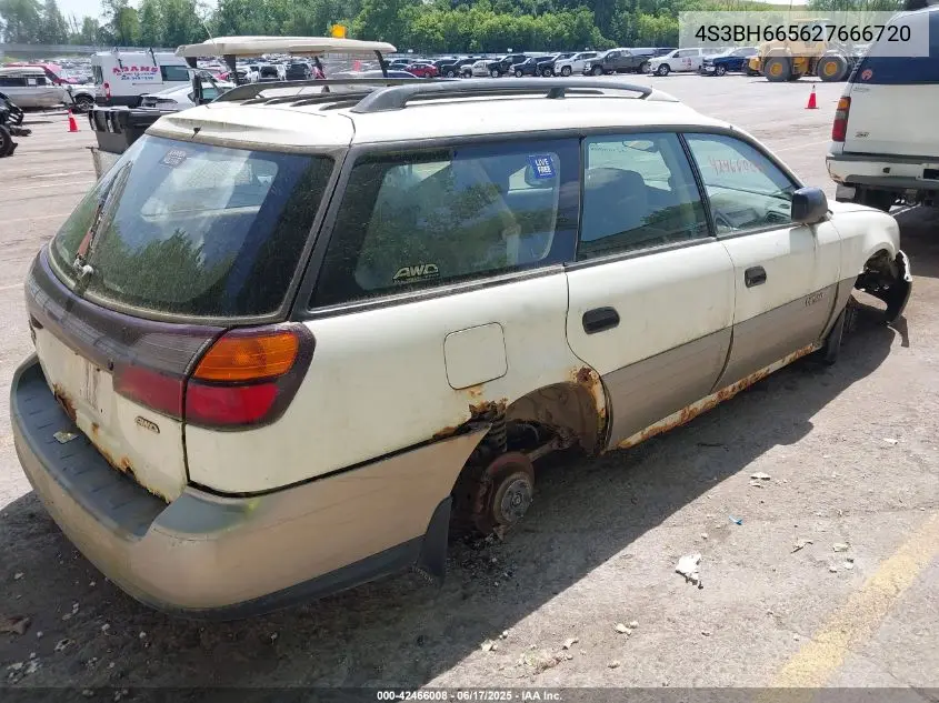 2002 Subaru Outback VIN: 4S3BH665627666720 Lot: 42466008
