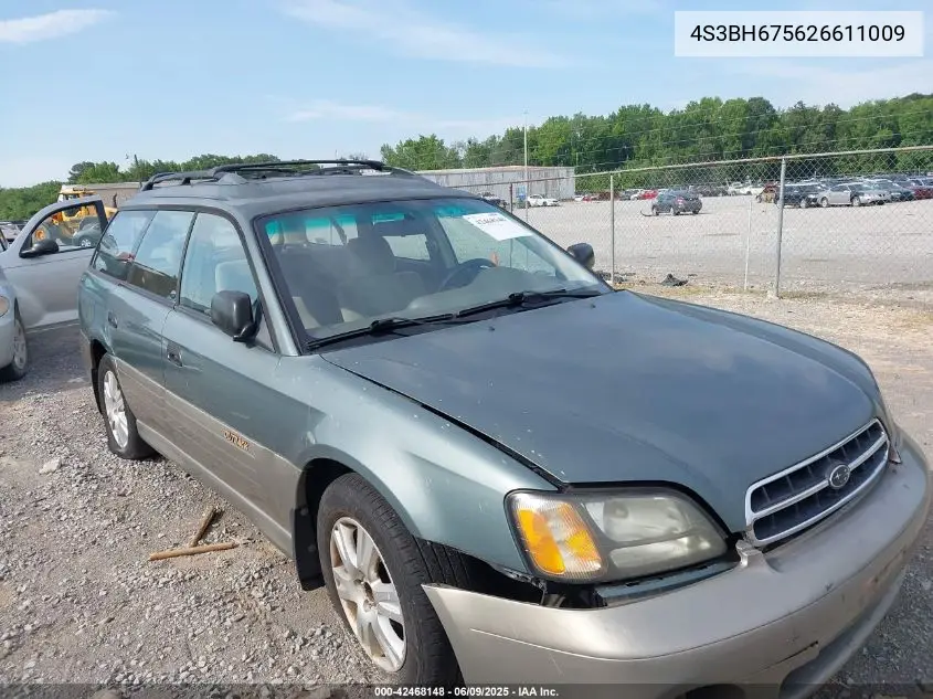 2002 Subaru Outback VIN: 4S3BH675626611009 Lot: 42468148
