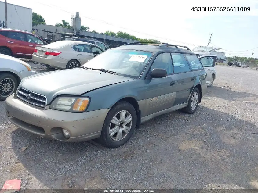 2002 Subaru Outback VIN: 4S3BH675626611009 Lot: 42468148