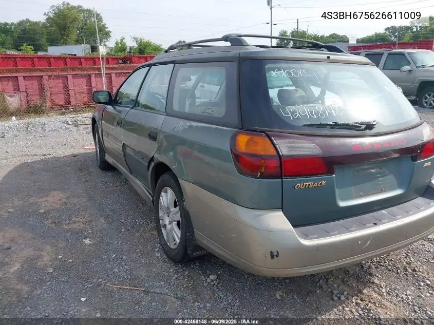 2002 Subaru Outback VIN: 4S3BH675626611009 Lot: 42468148