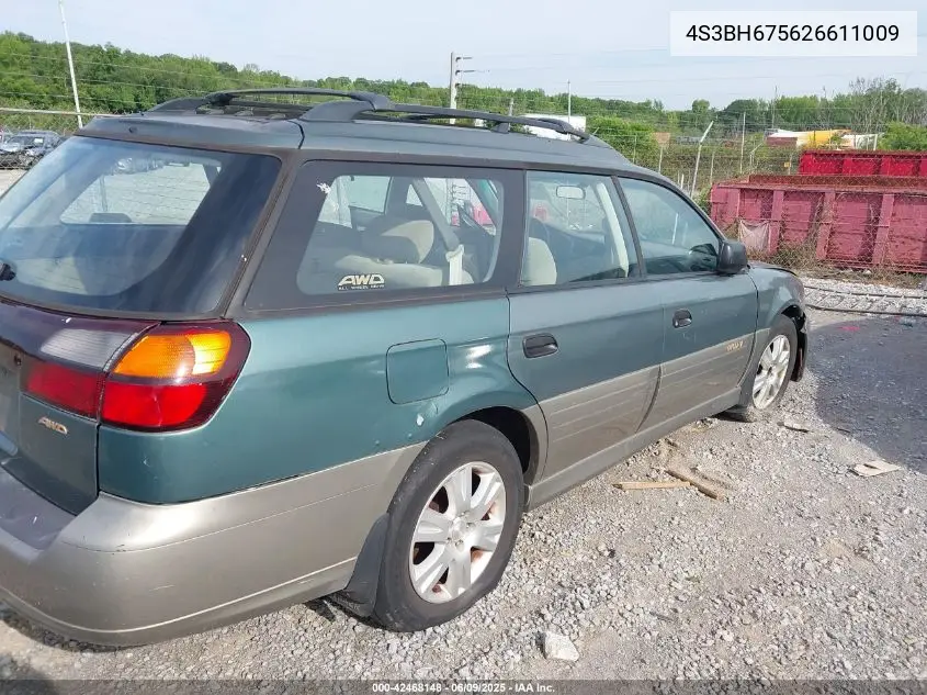 2002 Subaru Outback VIN: 4S3BH675626611009 Lot: 42468148