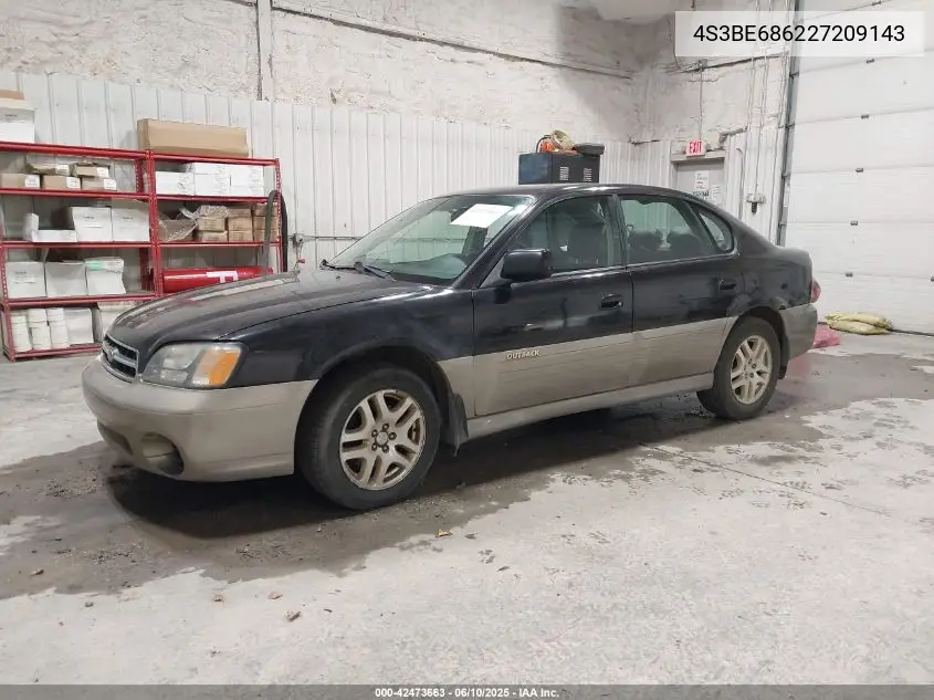 2002 Subaru Outback Limited VIN: 4S3BE686227209143 Lot: 42473663