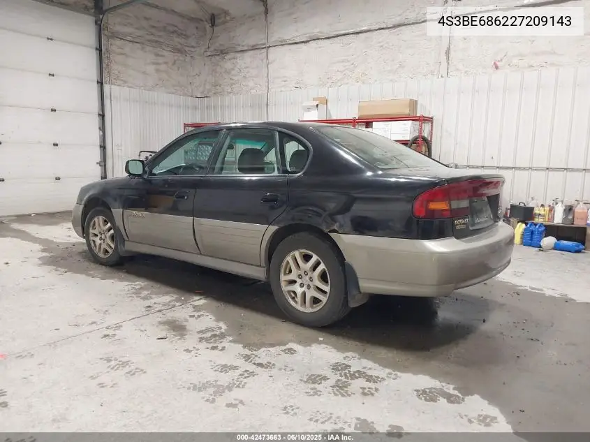 2002 Subaru Outback Limited VIN: 4S3BE686227209143 Lot: 42473663