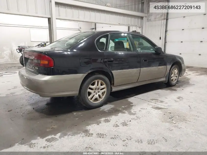 2002 Subaru Outback Limited VIN: 4S3BE686227209143 Lot: 42473663
