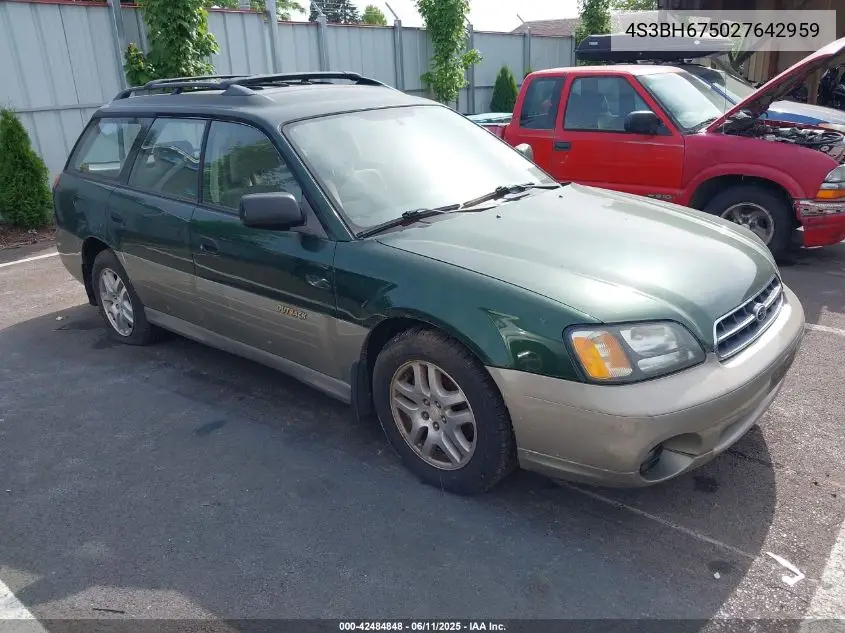 2002 Subaru Outback VIN: 4S3BH675027642959 Lot: 42484848
