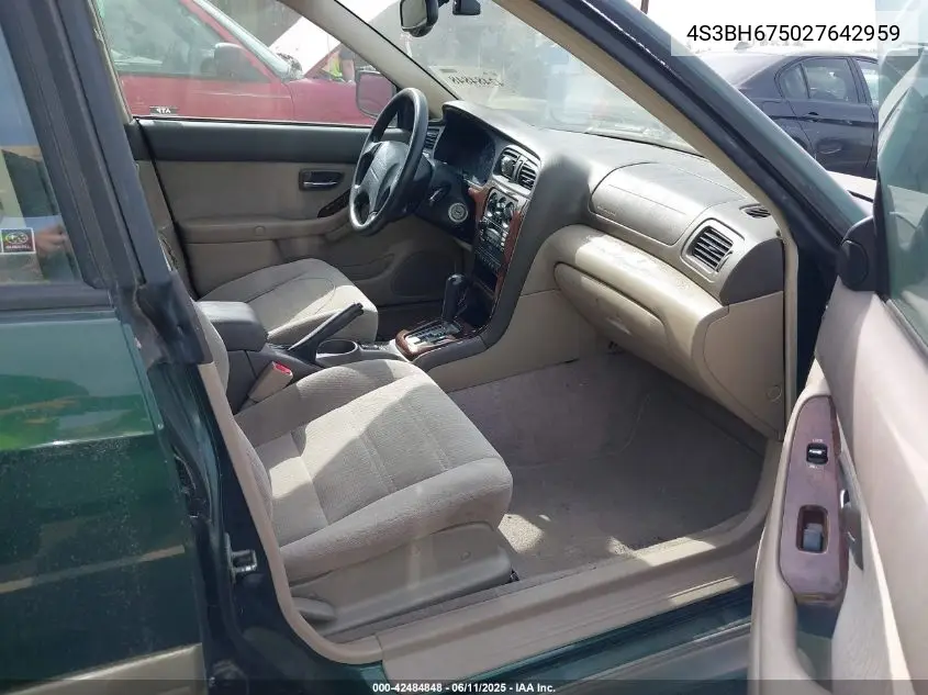 2002 Subaru Outback VIN: 4S3BH675027642959 Lot: 42484848