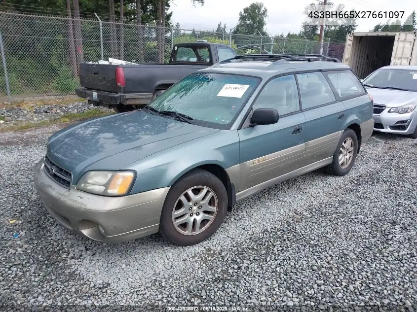 2002 Subaru Outback VIN: 4S3BH665X27661097 Lot: 42538073