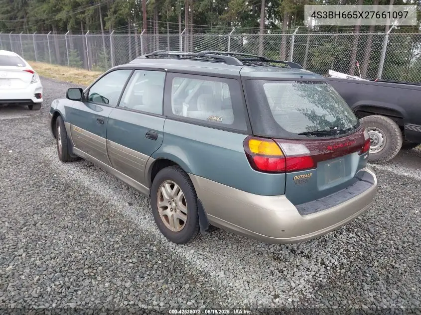 2002 Subaru Outback VIN: 4S3BH665X27661097 Lot: 42538073