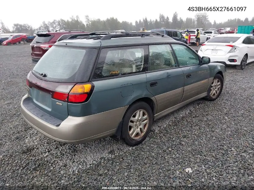 2002 Subaru Outback VIN: 4S3BH665X27661097 Lot: 42538073