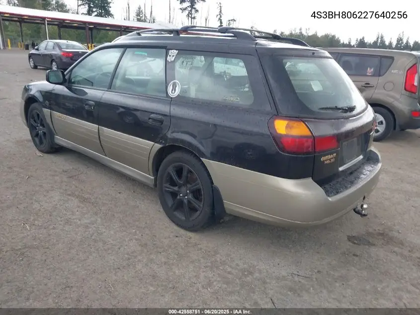 2002 Subaru Outback H6-3.0 L.l. Bean Edition VIN: 4S3BH806227640256 Lot: 42558751