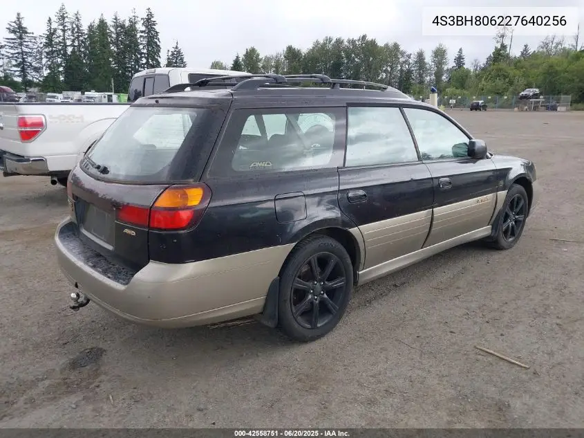 2002 Subaru Outback H6-3.0 L.l. Bean Edition VIN: 4S3BH806227640256 Lot: 42558751