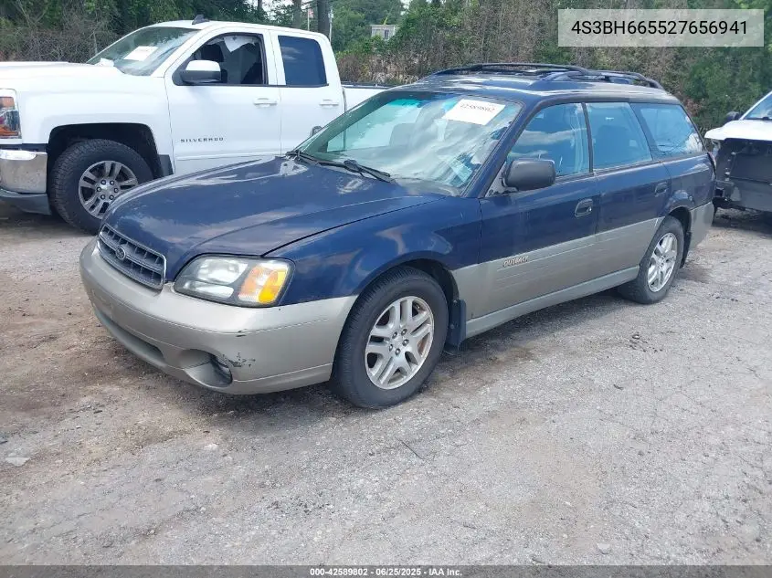2002 Subaru Outback VIN: 4S3BH665527656941 Lot: 42589802