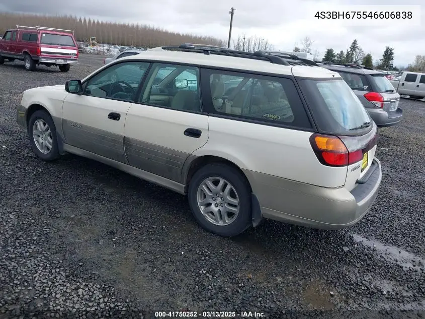 2004 Subaru Outback VIN: 4S3BH675546606838 Lot: 41750252