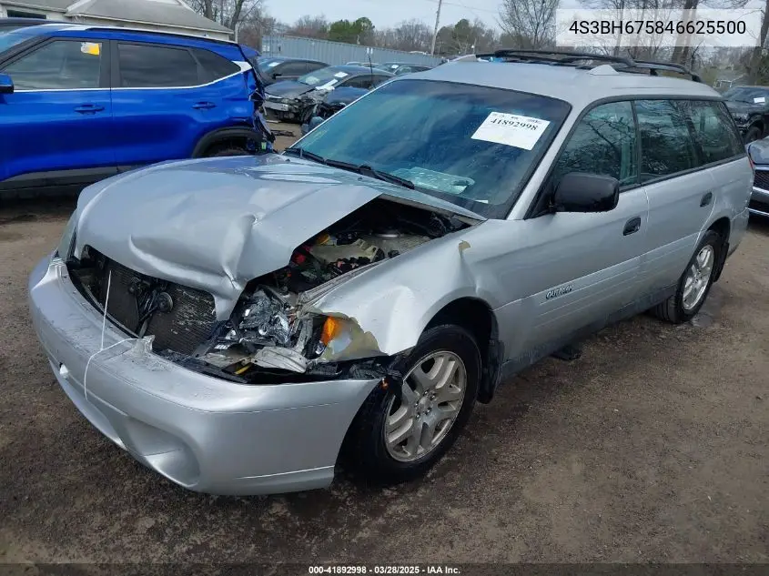2004 Subaru Outback VIN: 4S3BH675846625500 Lot: 41892998