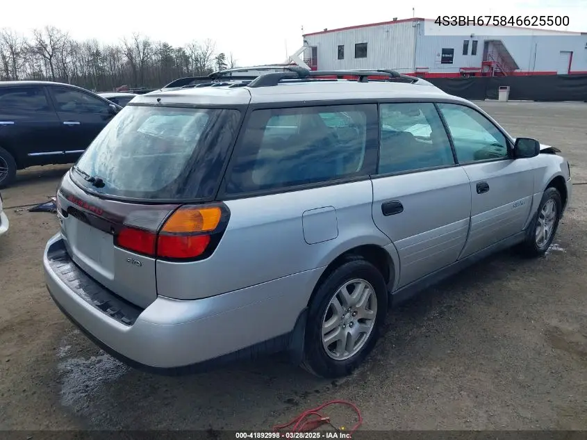 2004 Subaru Outback VIN: 4S3BH675846625500 Lot: 41892998