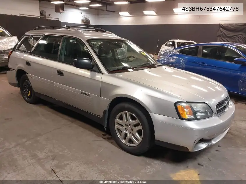 2004 Subaru Outback VIN: 4S3BH675347642778 Lot: 42396105