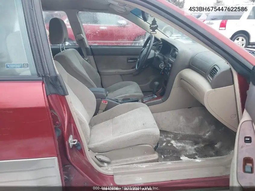 2004 Subaru Outback VIN: 4S3BH675447622586 Lot: 42534901