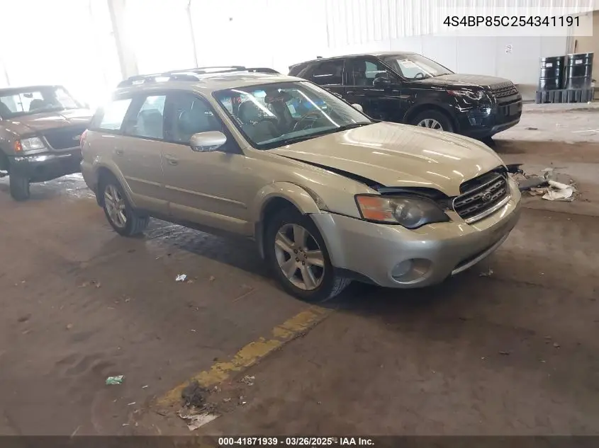 2005 Subaru Outback 3.0R Vdc Limited VIN: 4S4BP85C254341191 Lot: 41871939