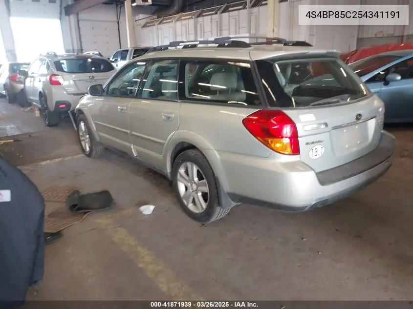 2005 Subaru Outback 3.0R Vdc Limited VIN: 4S4BP85C254341191 Lot: 41871939
