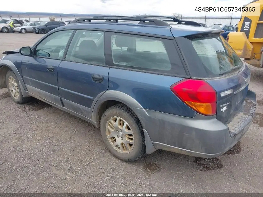 2005 Subaru Outback 2.5I VIN: 4S4BP61C657345365 Lot: 41911032