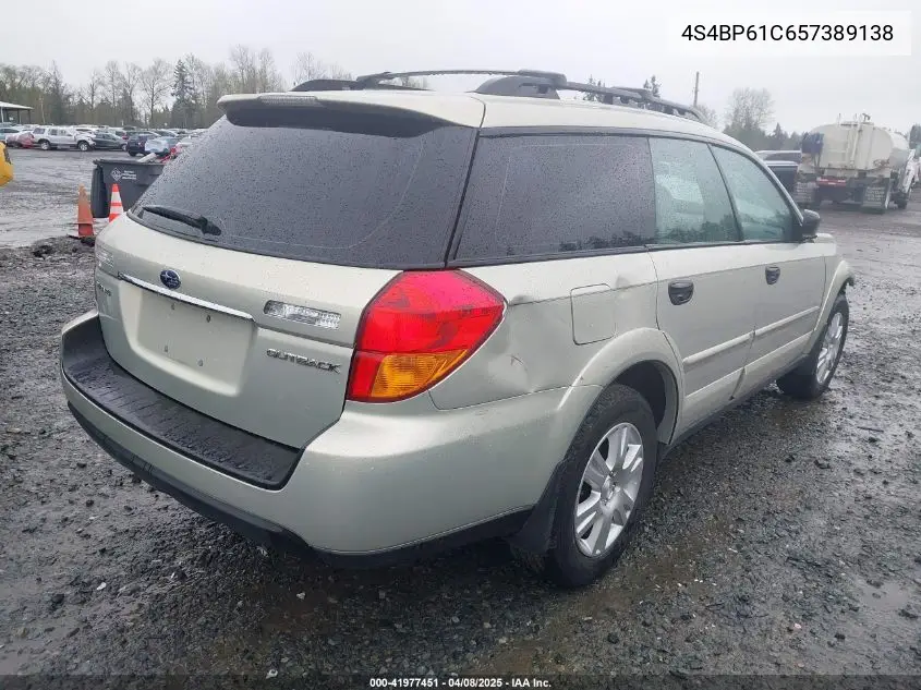2005 Subaru Outback 2.5I VIN: 4S4BP61C657389138 Lot: 41977451