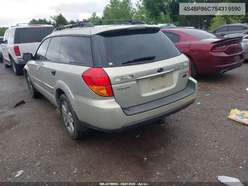 2005 Subaru Outback 3.0R L.l. Bean Edition VIN: 4S4BP86C754319590 Lot: 42196593